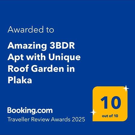 Amazing 3Bdr Apt With Unique Roof Garden In Plaka Athene Buitenkant foto